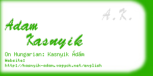 adam kasnyik business card